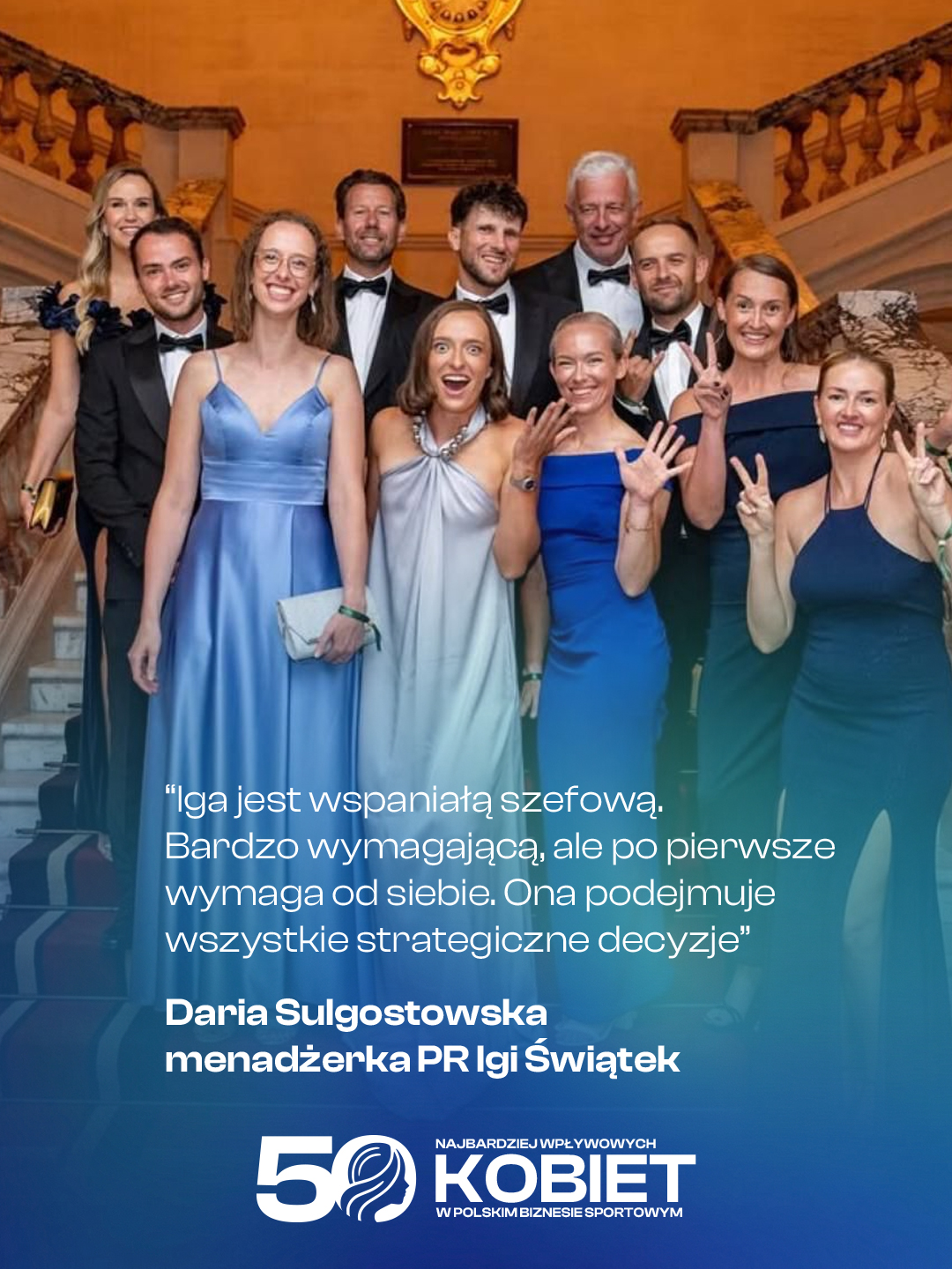 Grafika Cytatowa —  50 Najbardziej Wpływowych Kobiet w Polskim Biznesie Sportowym