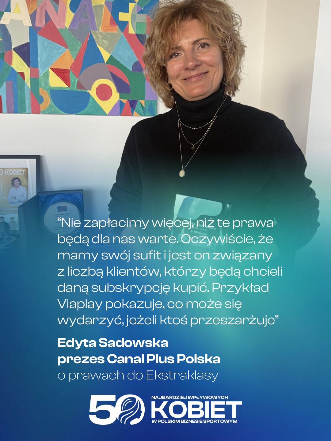 Grafika Cytatowa —  50 Najbardziej Wpływowych Kobiet w Polskim Biznesie Sportowym